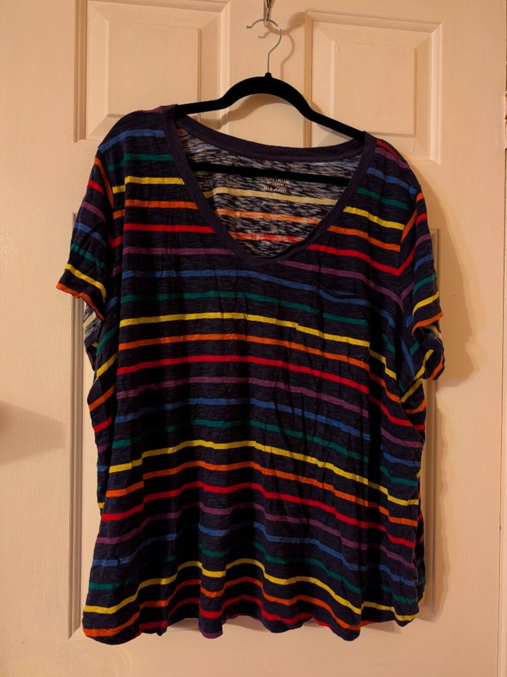 Torrid Heritage Slub Jersey Rainbow Stripe T-Shirt ~ 3/3X/22-24